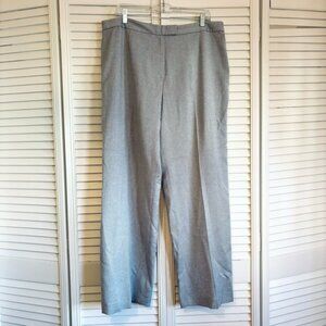 Le Suit Gray Straight Leg Dress Pants Slacks Trousers Size 16